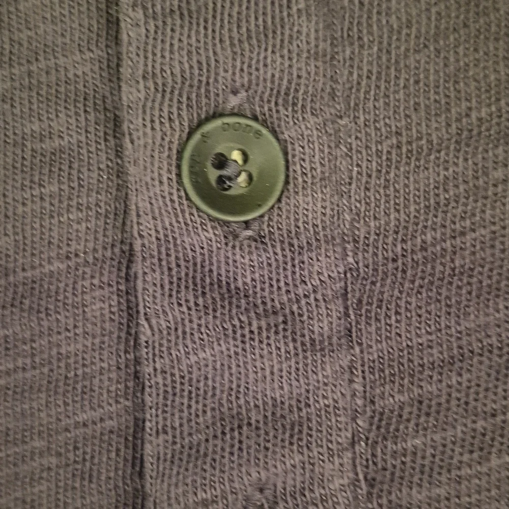 RAG & BONE Standard Issue Dark Grey Henley Sz M Half Button Short Sleeve Shirt‎